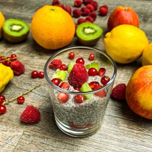 Dessert au chia et fruits