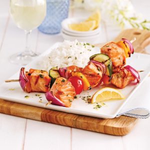 Brochette de saumon